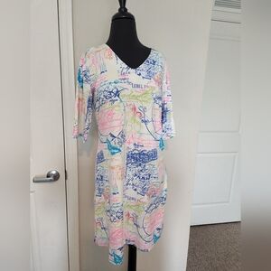 Colorful Graphic Print Dress